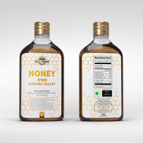 White background design with the title 'Honey Bottle'