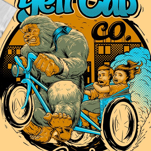 Travel t-shirt with the title 'Yeti Cab .co tee'