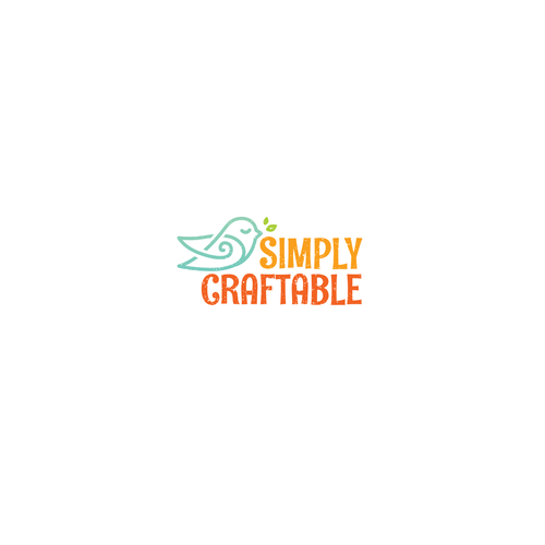 Texture design with the title 'Simply Craftable Arts and Crafts Supplier Logo Concept'