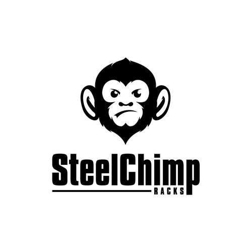 Heavy equipment logo with the title 'SteelChimp'