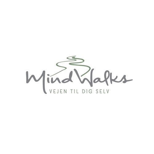 Brush stroke logo with the title 'Logo for nature walks with personal development'