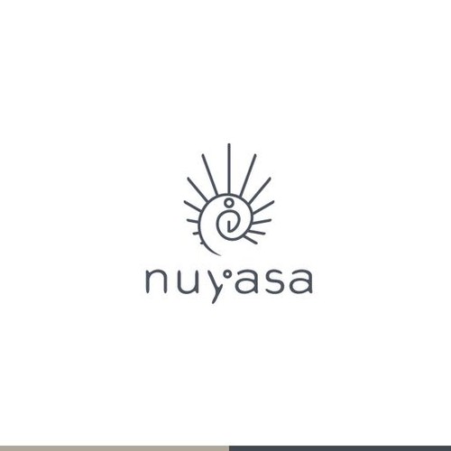 Center design with the title 'nuyasa yoga brand'