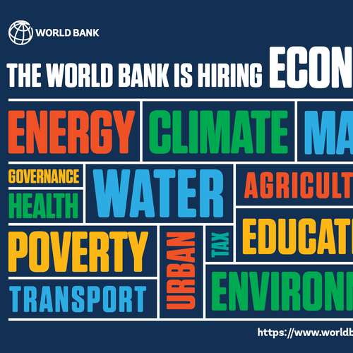 Typographic design with the title 'World Bank Postcard'