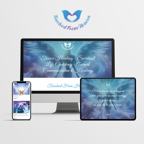 Design with the title 'Spiritual Brand & Website Design for a Spiritual Healer'