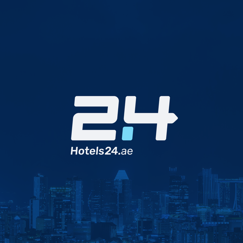 Tourism logo with the title '24 hotels logo'