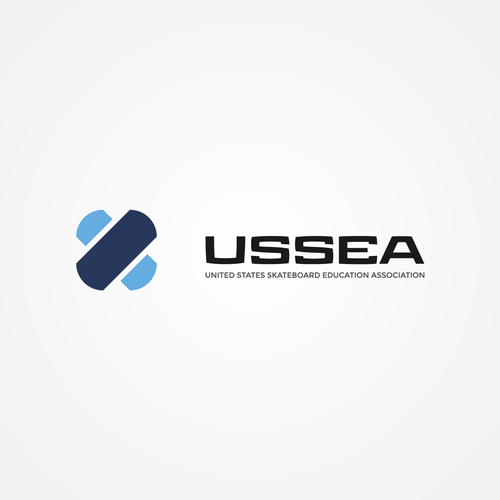 Skateboard logo with the title 'USSEA'