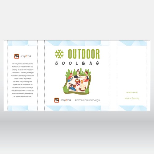 Bright packaging with the title 'Packaging For Picnic Cooler Bag'