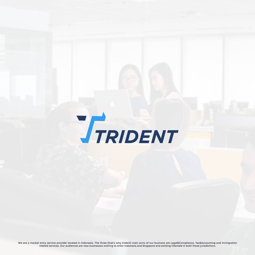 Initial brand with the title 'Trident Logo'