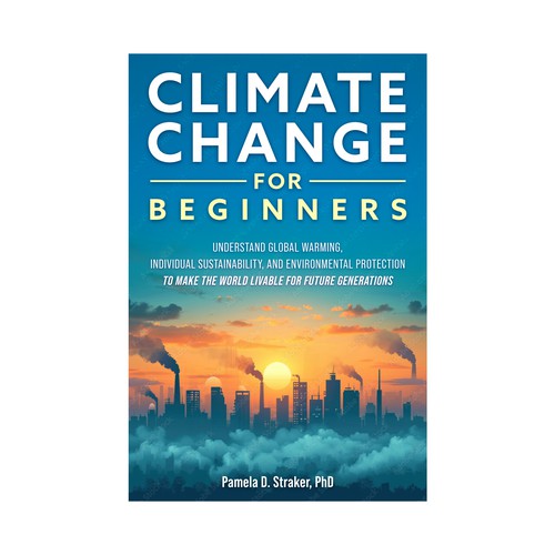 Climate change design with the title 'CLIMATE CHANGE EBOOK COVER DESIGN'