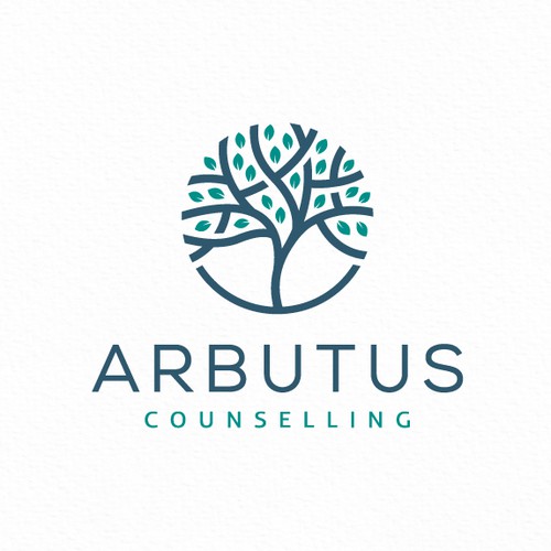 Beautiful design with the title 'Elegant Arbutus Tree Logo'