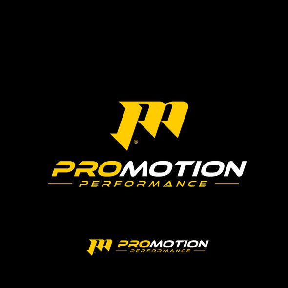 PE logo with the title 'Logo design for ProMotion Performance'