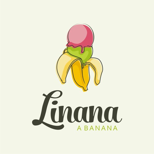 Banana logo with the title 'logo for linana'