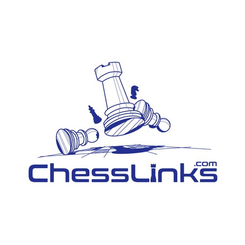 Chess design with the title 'Fun and modern logo for a Chess Website'