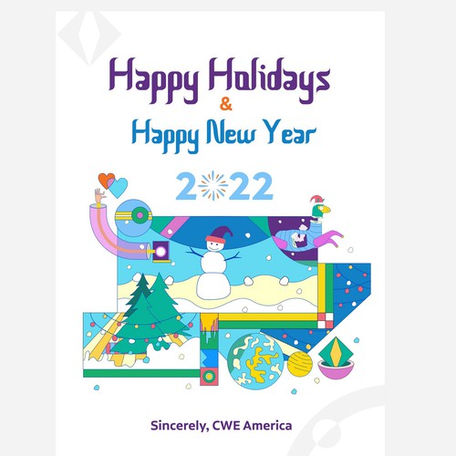Full-color design with the title 'greeting card designs'