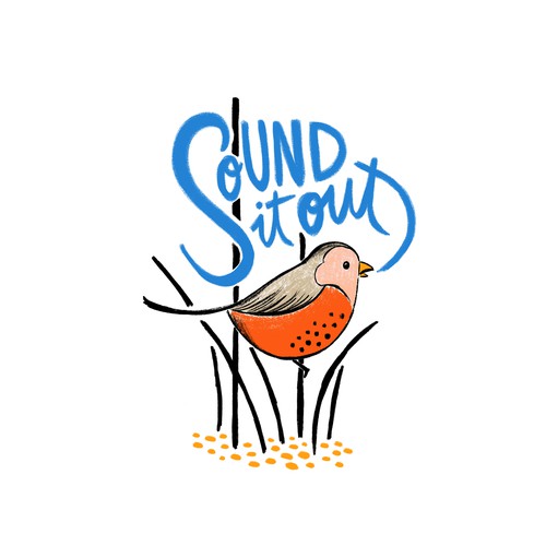 Bird t-shirt with the title 'Sound it out'