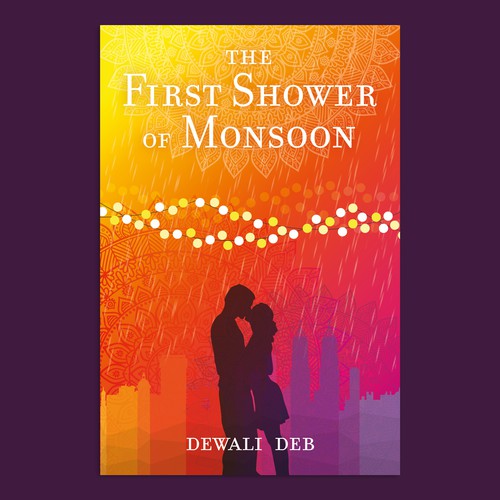 Indian design with the title 'Design for a romance novel set in India'