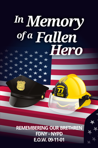 Memory design with the title 'Create the next design for Fallen Hero Image'