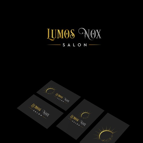 Hair salon brand with the title 'LUMOS NOX SALON'