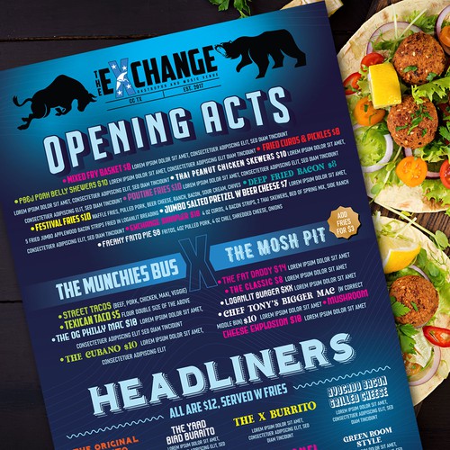 Cyberpunk design with the title 'Poster Music Exchange'