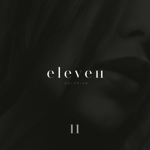 11 logo with the title 'Sans serif minimal text logo'