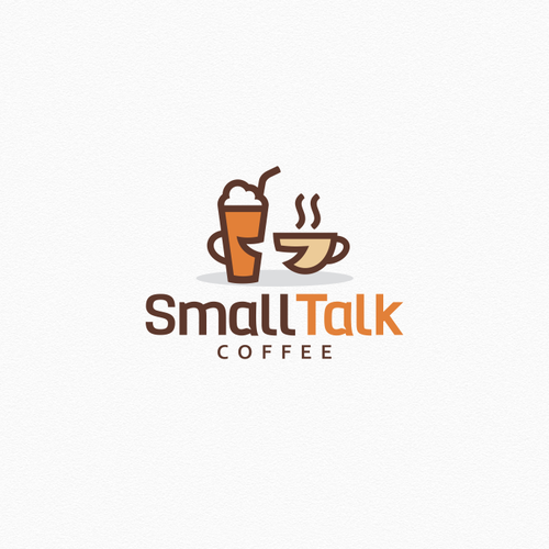 Coffee shop design with the title 'SmallTalk Coffee Logo'