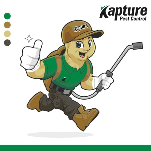 Turtle design with the title 'Turtle mascot design'