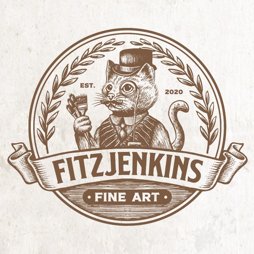 Vintage modern logo with the title 'Logo for Fine Art Artist'