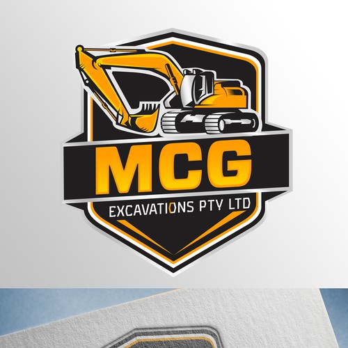 Construction company logo with the title 'excavation logo'