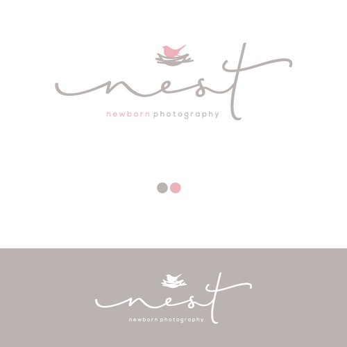 Nest logo with the title 'Logo for a newborn photographer'
