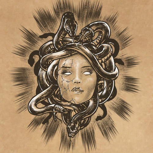 Medusa design with the title 'medusa tattoo'