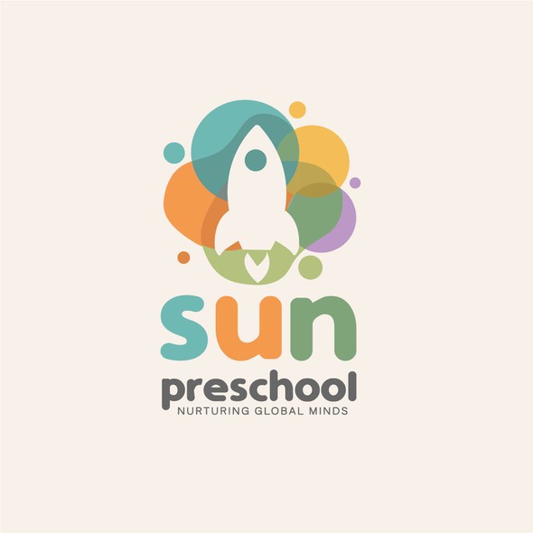 Beautiful design with the title 'Beautiful, playful logo for Sun preschool'