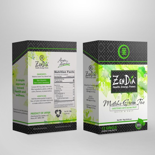 green tea box design