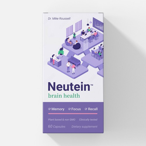 Medicine packaging with the title 'Neutein is a brain health supplement'