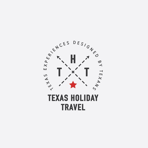 Travel logo with the title 'Texas Holiday Travel'