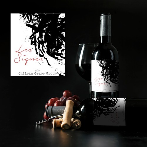 Contemporary label with the title 'Wine Label design contest entry'