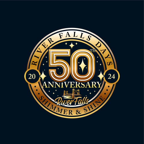 50 year anniversary logo with the title 'River Falls Days'