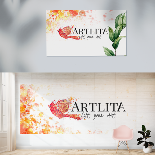 Art gallery design with the title 'Artlita '