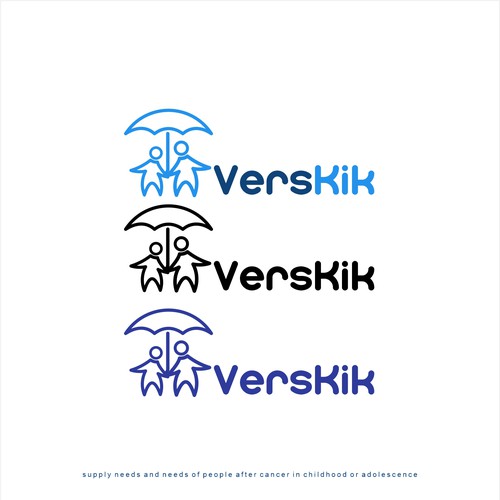 Cancer logo with the title 'Logo Medical & Pharmaceutical care needs and needs of people after cancer in childhood or adolescence.'