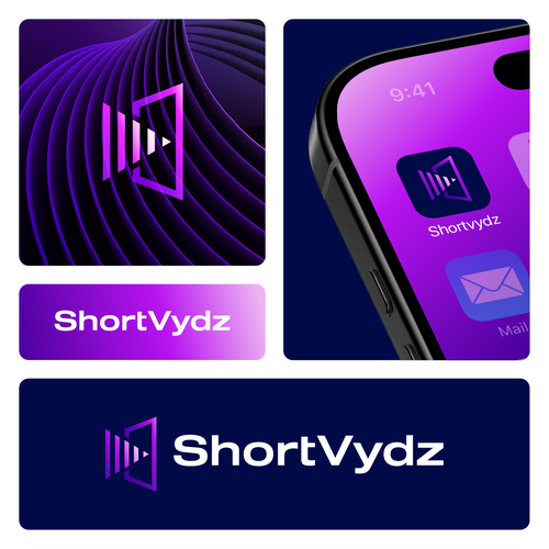 Vertical logo with the title 'Modern logo concept for ShortVydz'