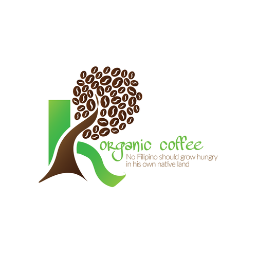 Fluid design with the title 'simple, elegant and youthful logo for our organic coffee'