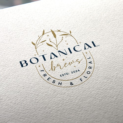 Botanical logo with the title 'Botanical brews logo'