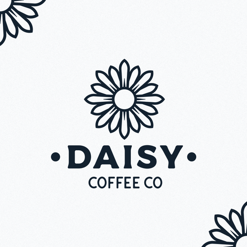 Daisy design with the title 'Daisy coffee co'
