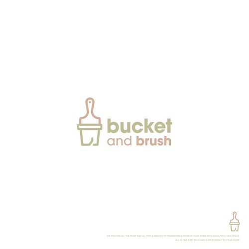 Bucket design with the title 'Bucket and Brush'