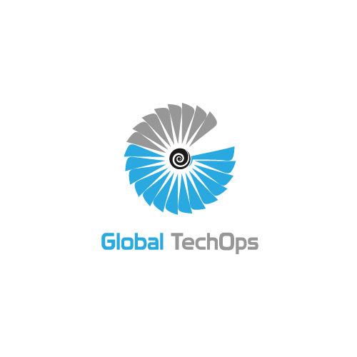 Aviation logo with the title 'GLOBAL TECHOPS'