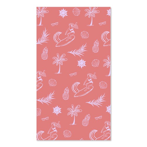 Elegant illustration with the title 'Girly pattern'