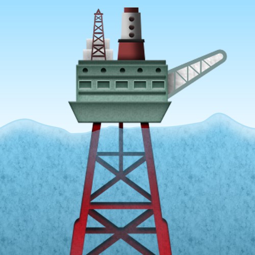 Icon illustration with the title 'Offshore platform icons (Offshore Media)'