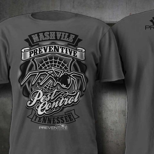 Spider design with the title 'PREVENTIVE PEST CONTROL'