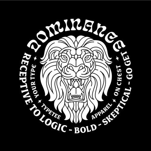 Lion design with the title 'LION '