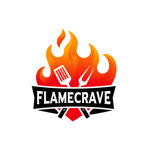 Food truck design with the title 'FlameCrave'