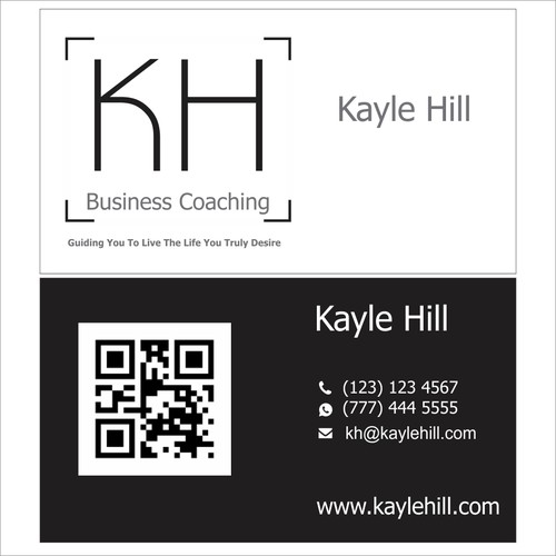 QR code design with the title 'Kayle Hill'